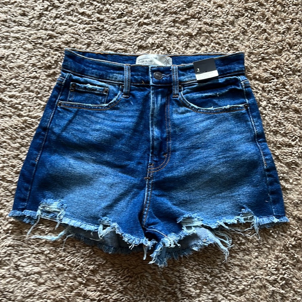 Abercrombie high rise denim short